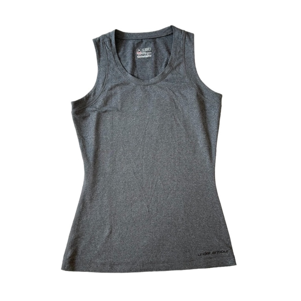 Under Armour Heat Gear Fitted Grey Fitness Sleeveless Top
